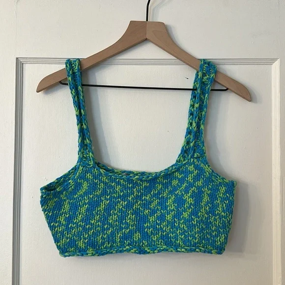 Urban Outfitters Blue & Green Knit Tank Top - Picture 4 of 5